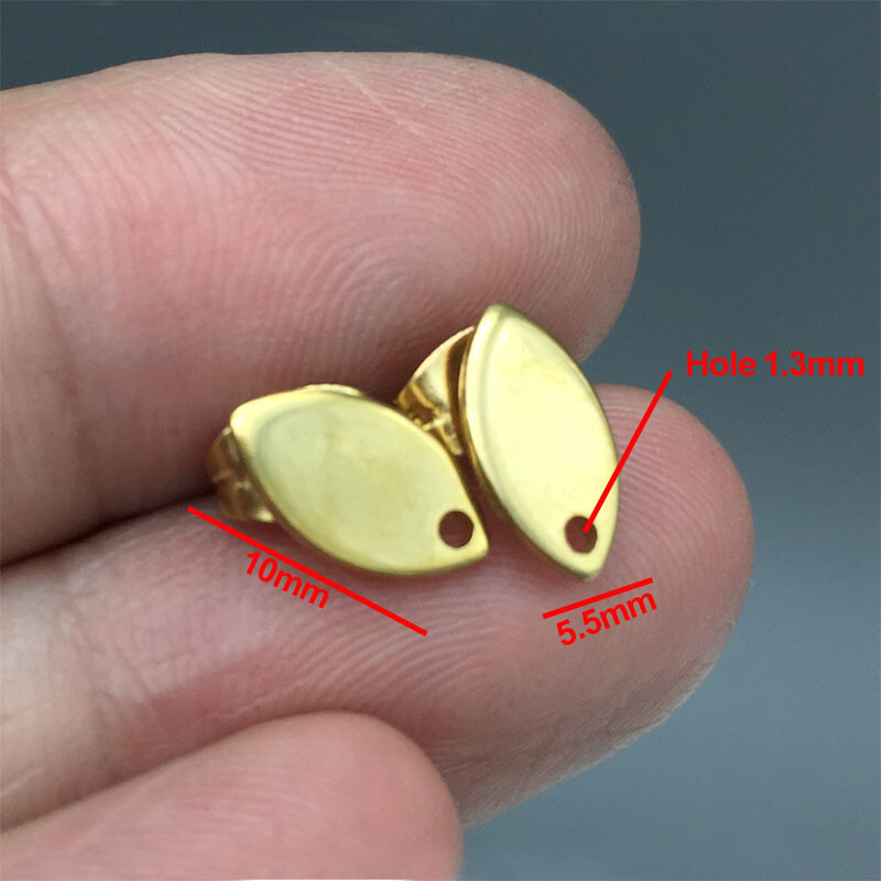 20pcs Steel Ear Post Studs Oval Hooks Earrings Back Accessories DIY Earring