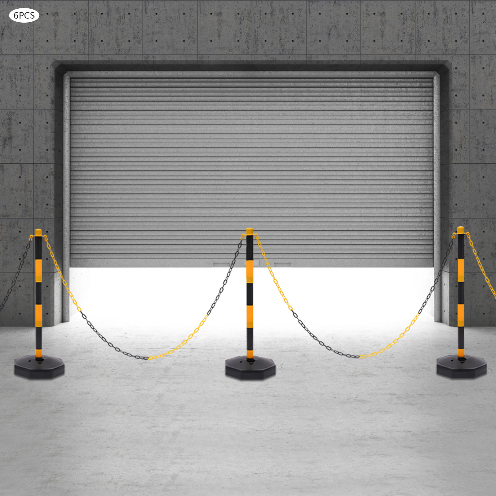Traffic Delineator Post Cone Plastic Stanchion Post Set Crowd Control Stands