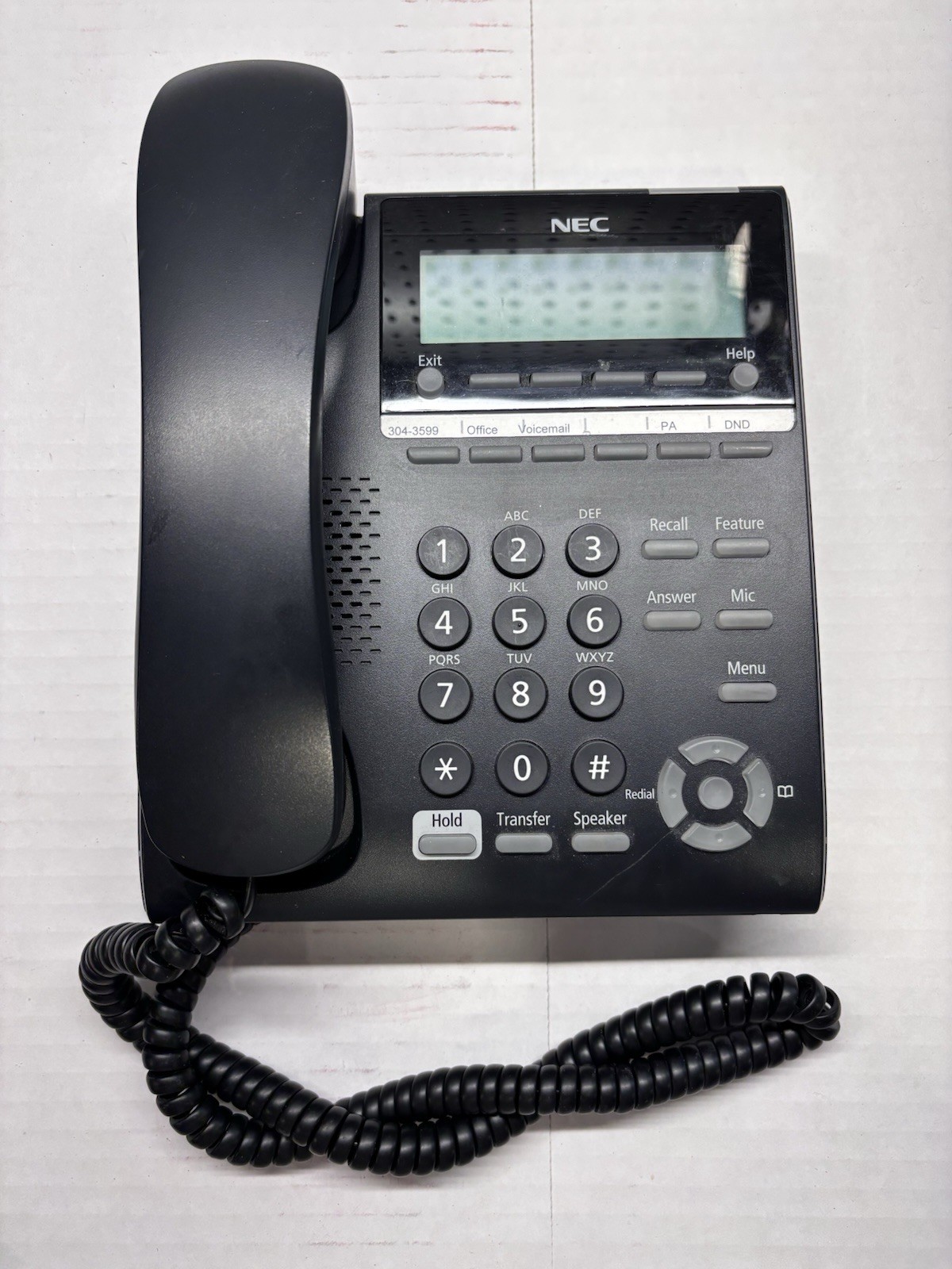 Nice NEC Office IP Phone VOIP Black POE ITY-6D-1 (BK) TEL - TESTED WORKING