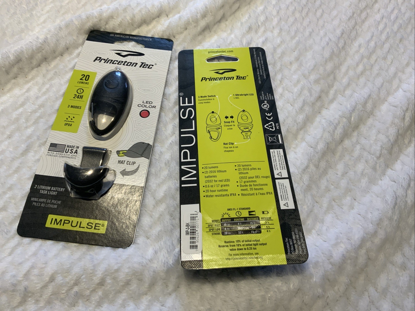 Princeton Tec Impulse Light 20 Lumens 3 Modes Red LED Qty 2