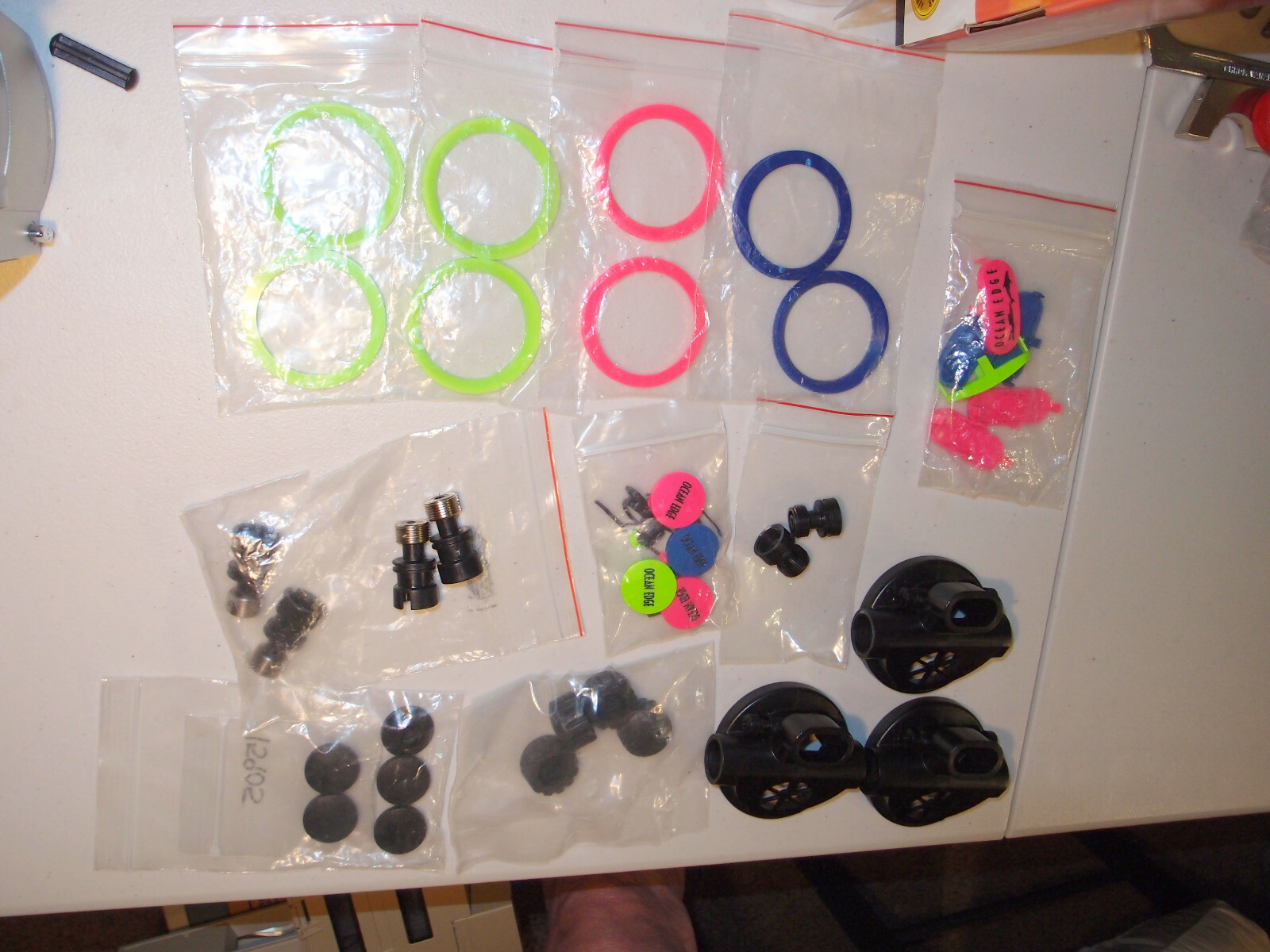 Lot of Ocean Edge / Reef 2nd stage regulator parts body cover ring knob purge