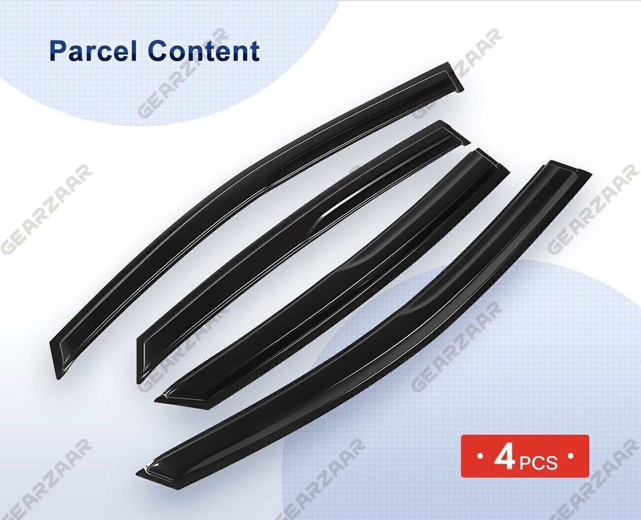 For Ford Fusion 2013-2020 Tape-on Window Vent Visors Rain Guards Deflectors