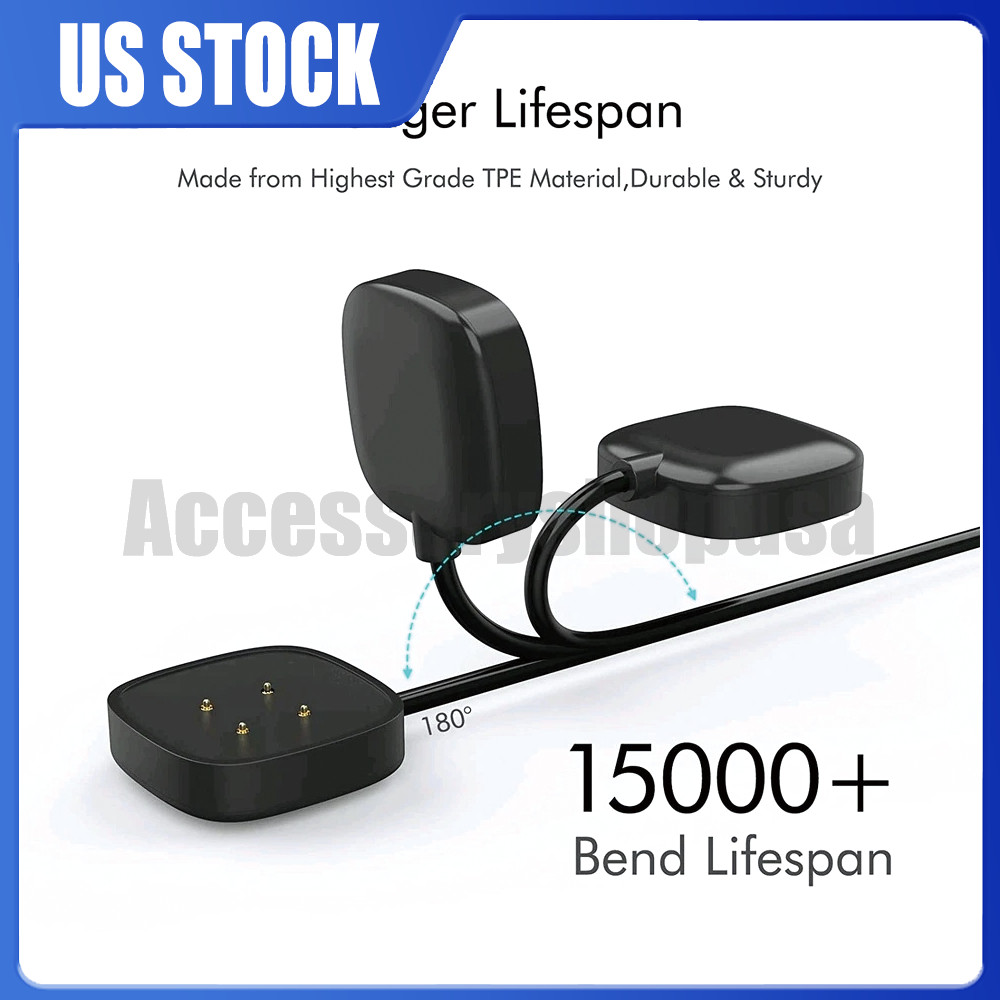 Wireless Charger Fits Fitbit Sense Versa 3 4 Watch USB  USA