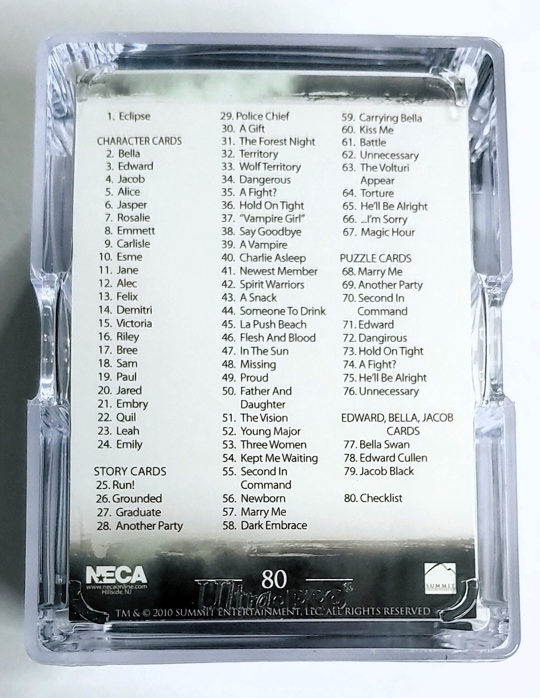 2010 NECA Twilight Saga Eclipse Series 1 Card Singles You Pick #1-80 Buy 2 Get 2