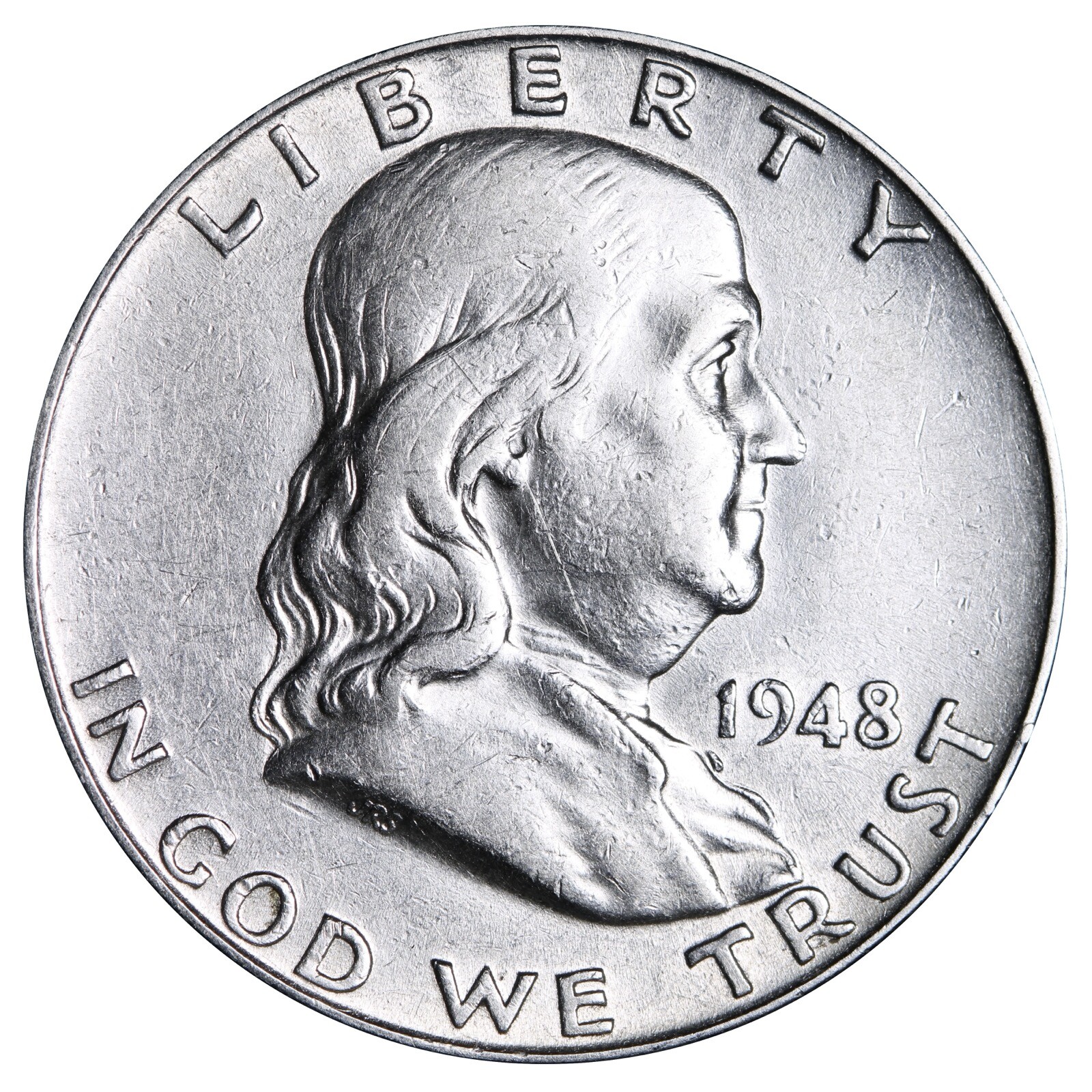 1948 Franklin SILVER Half Dollar Brilliant XF/AU Complete Your Album!