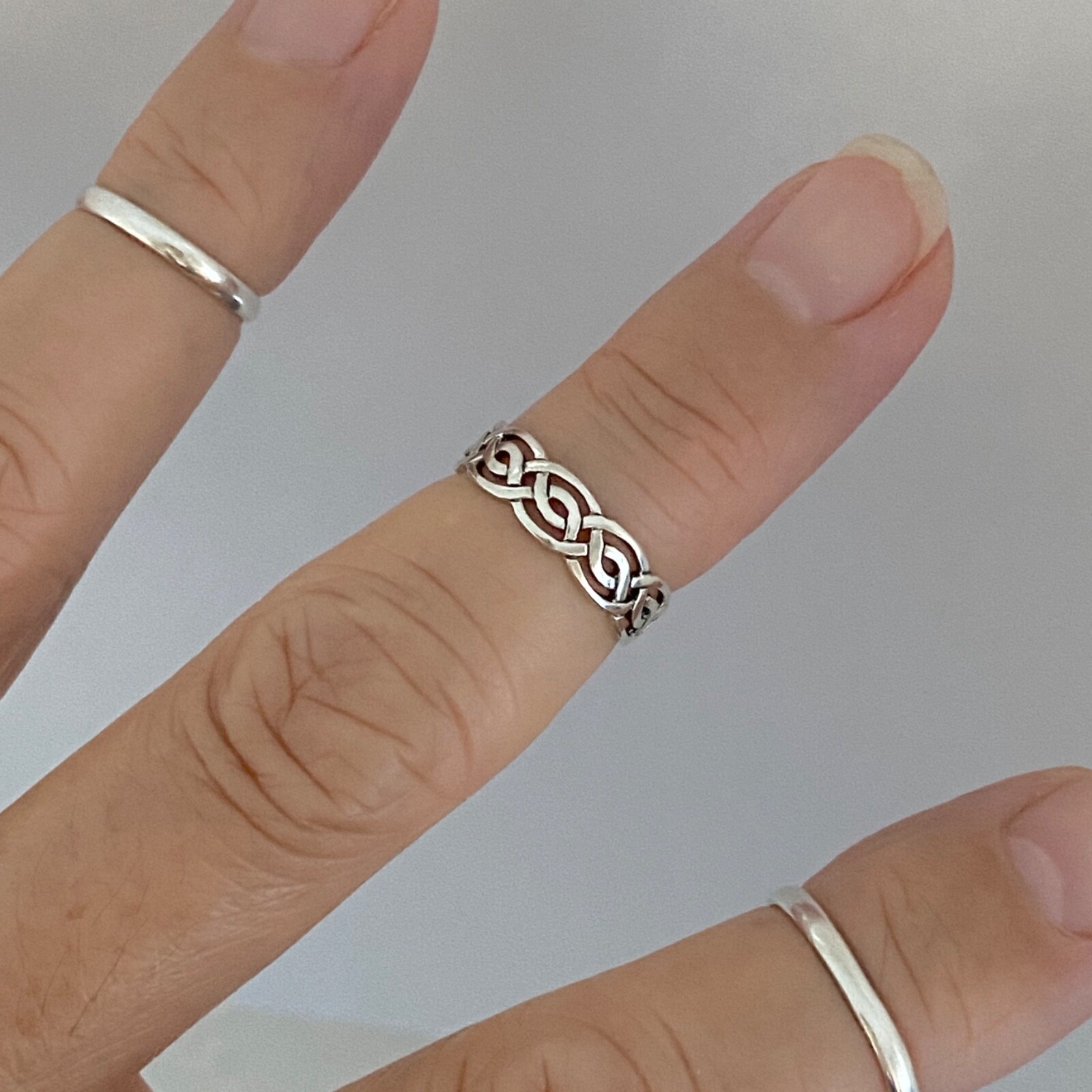 Sterling Silver Celtic Toe Ring, Silver Rings, Celtic Ring, Boho Ring