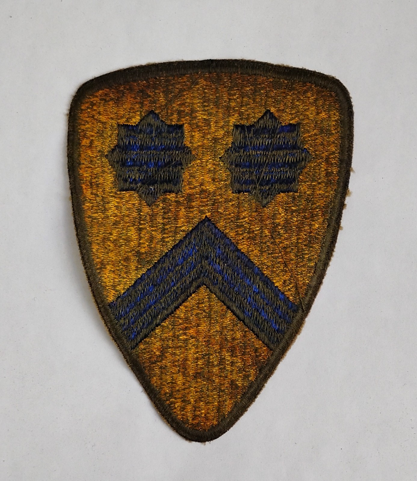 OD BORDER World War 2nd Calvary Division 5-inch GREEN BACK Patch!   Provenance ✨
