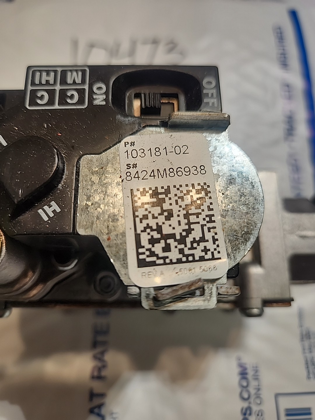 83W12 103181-02 Valve-Gas (2 STG NAT) NEW PULLED FROM DAMAGED UNIT!!!!