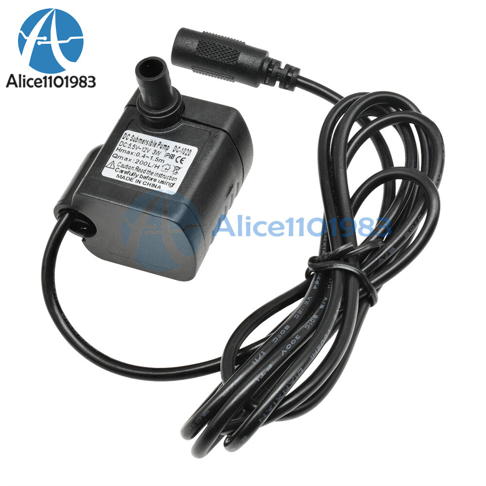 Submersible Water Aquarium Fish Tank Fountain Pond Pump DC 3W 5.5V- 12V