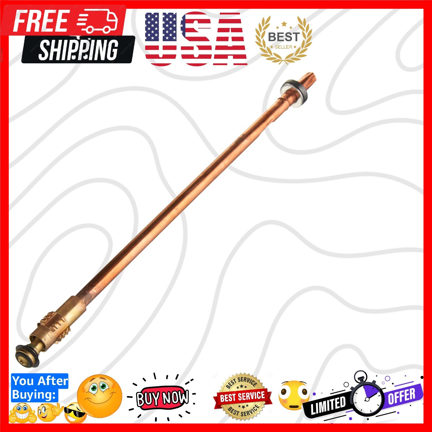123-4095 500 Series Mansfield Style Stem Assembly for 12-Inch Sillcock ASFP