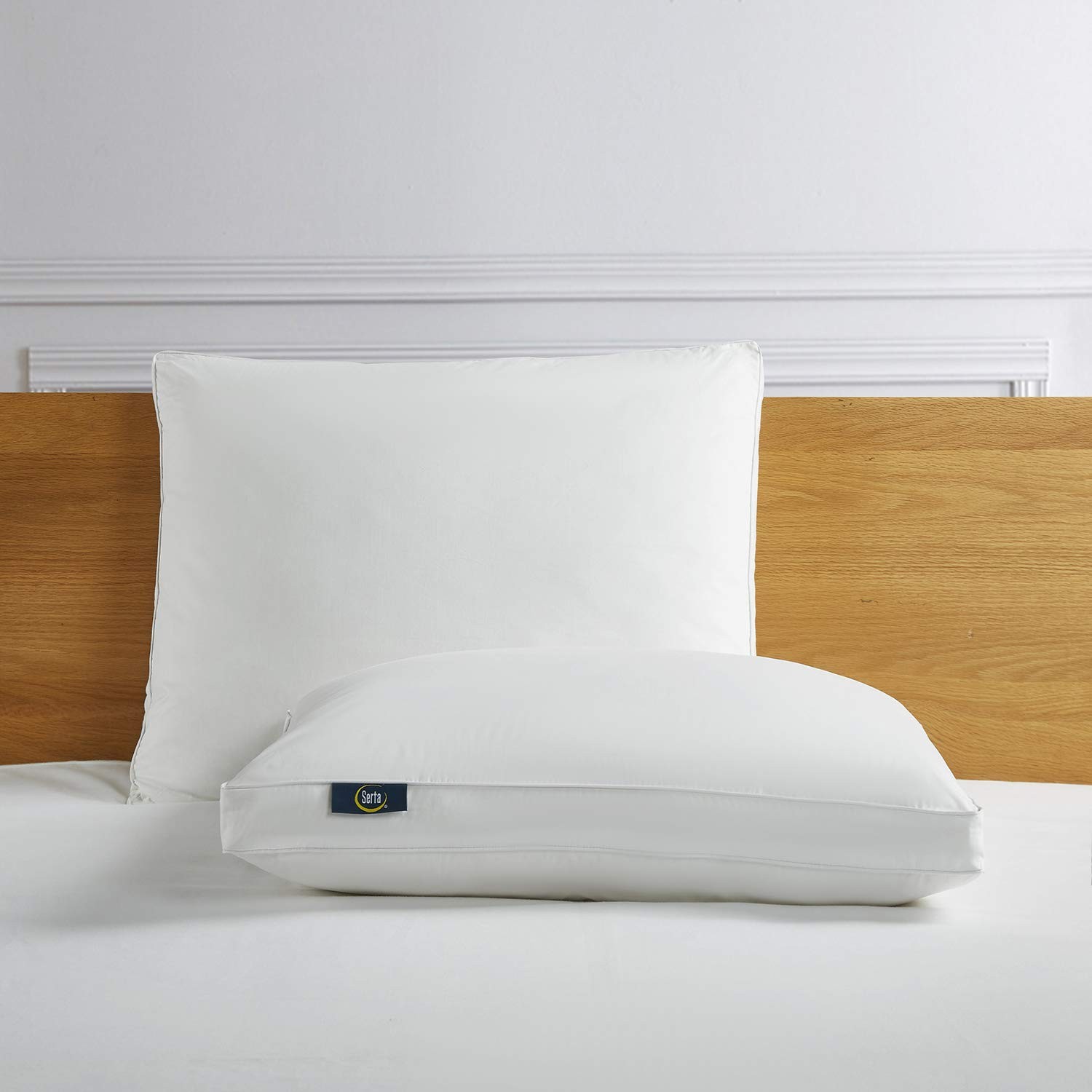 Serta 233 Thread Count White Goose Feather Down 2 (Pack of 1),