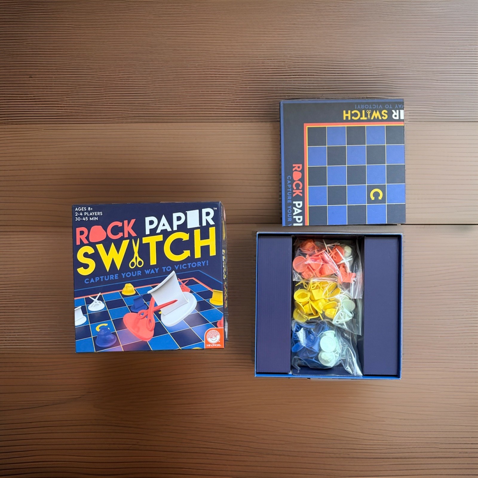 MindWare Rock Paper Switch Strategy Board Game, Easy to Learn, 2-4, Age 8+