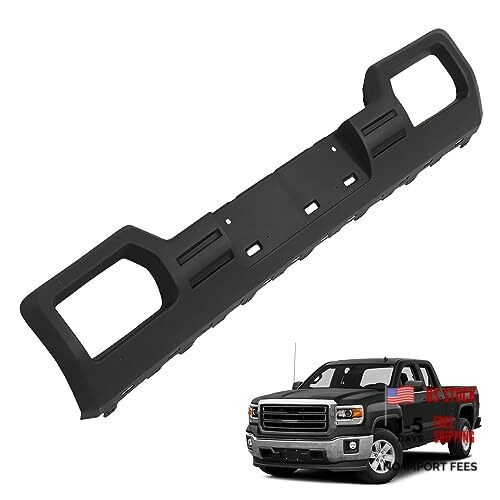 Black Front Bumper Valance Panel Plastic Replacement for 2014-2015 Sierra