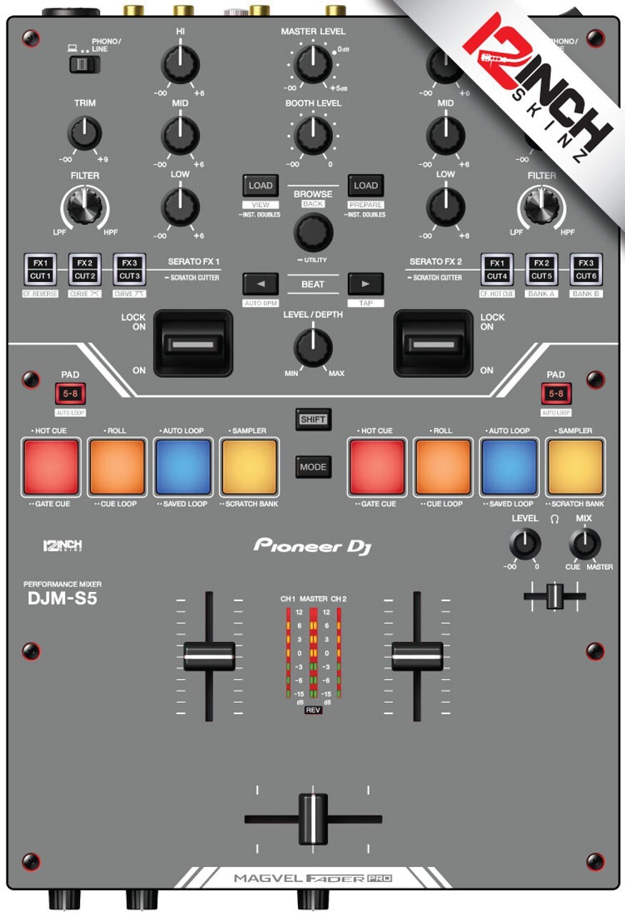 Pioneer DJM-S5 Skin grey