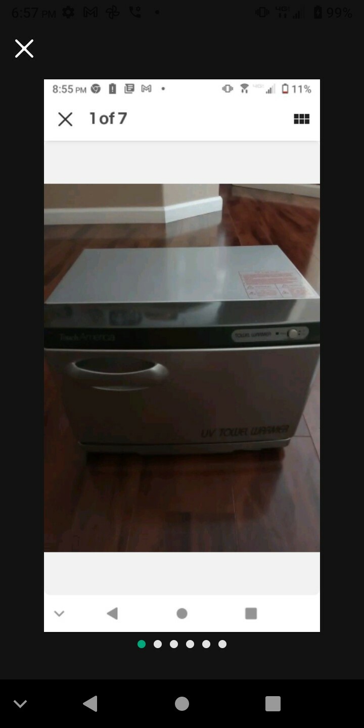 Touch America Salon Spa 7.5 Liter Small Hot Towel Sanitizer Warmer Cabinet