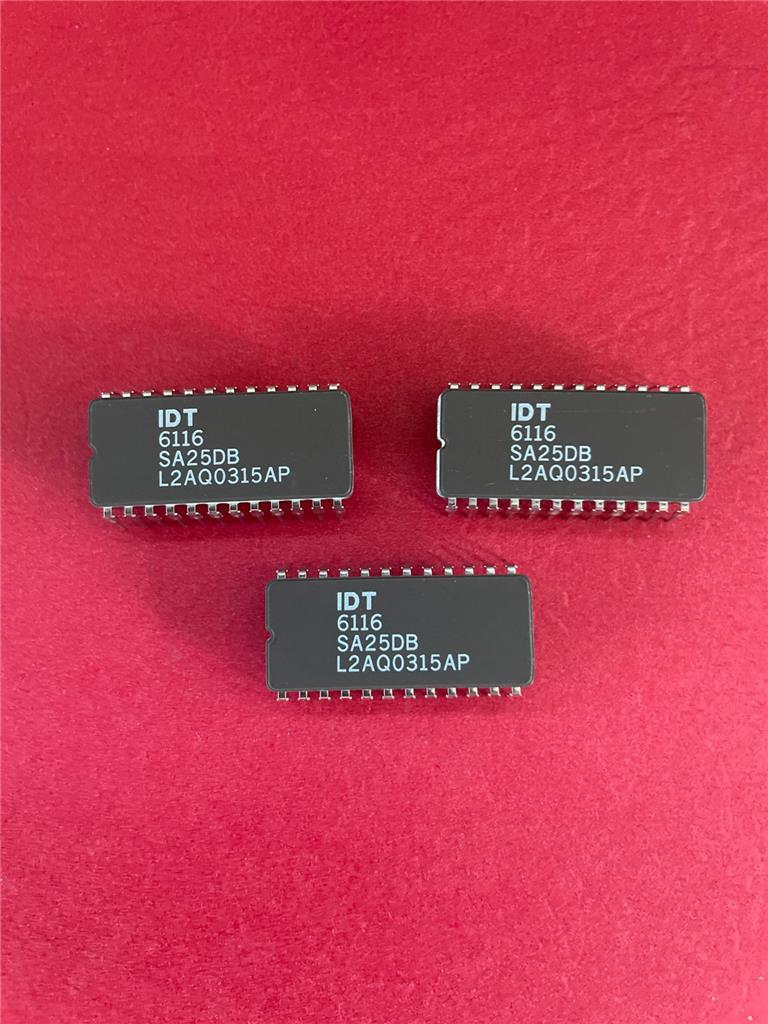 IDT 6116SA25DB 2Kx8 SRAM STATIC RAM 24 PIN CERAMIC DIP PACKAGE ( Qty 1 ) * NEW *