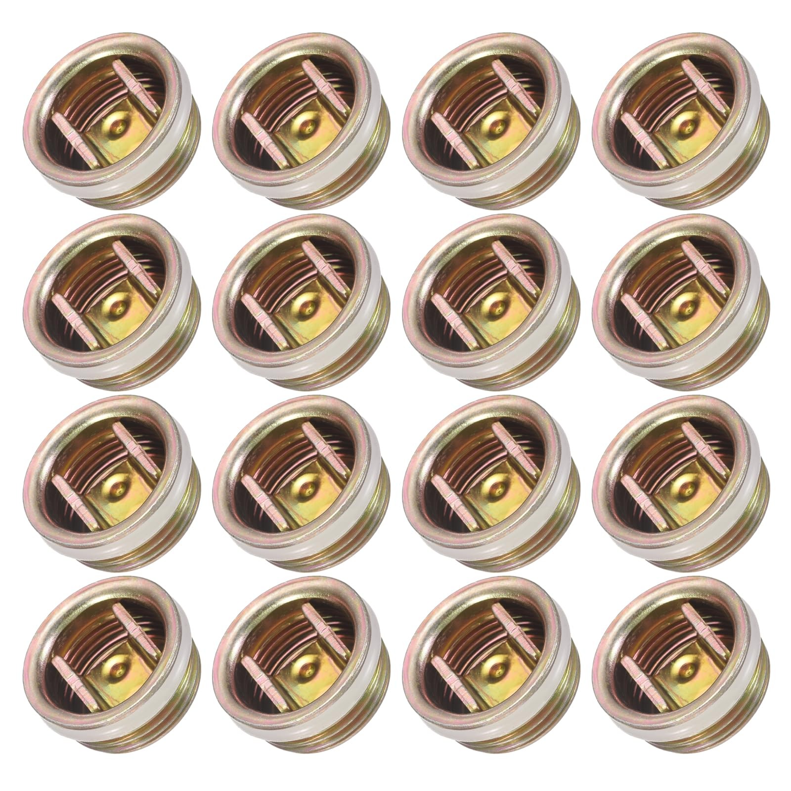 Bung Caps, (1")(16 Pcs), Steel Barrel Cap Drum Plugs Lids with Gasket, Suit f...