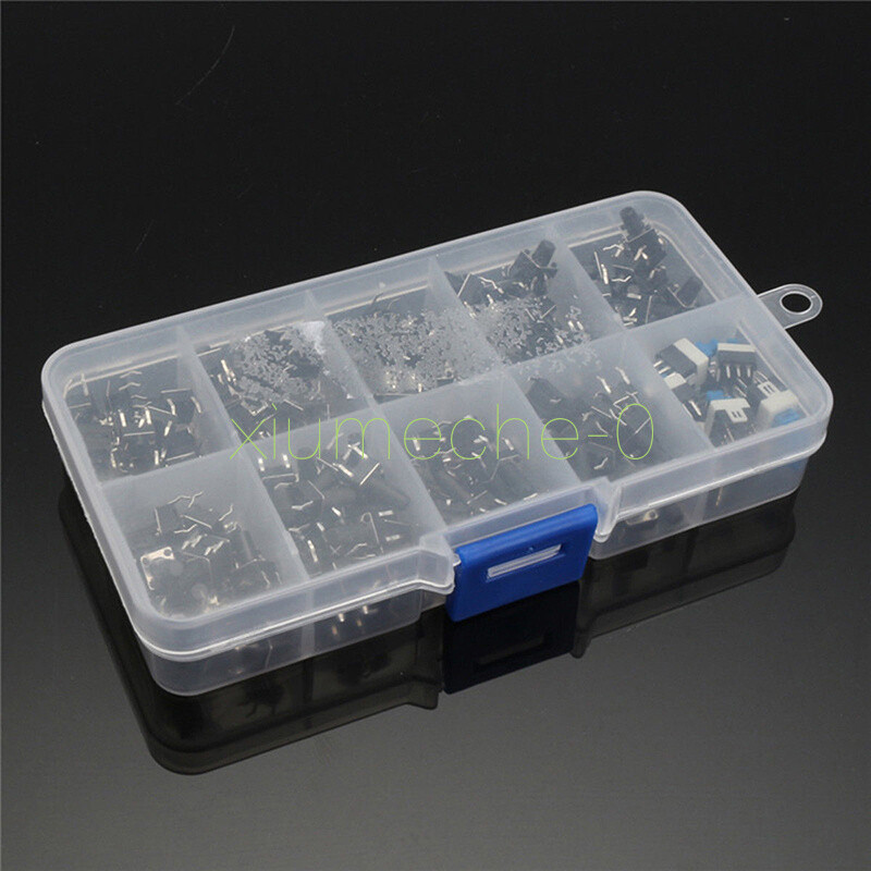 180Pcs NEW 10 Values Tactile Push Button Switch Micro Momentary Tact Assorted