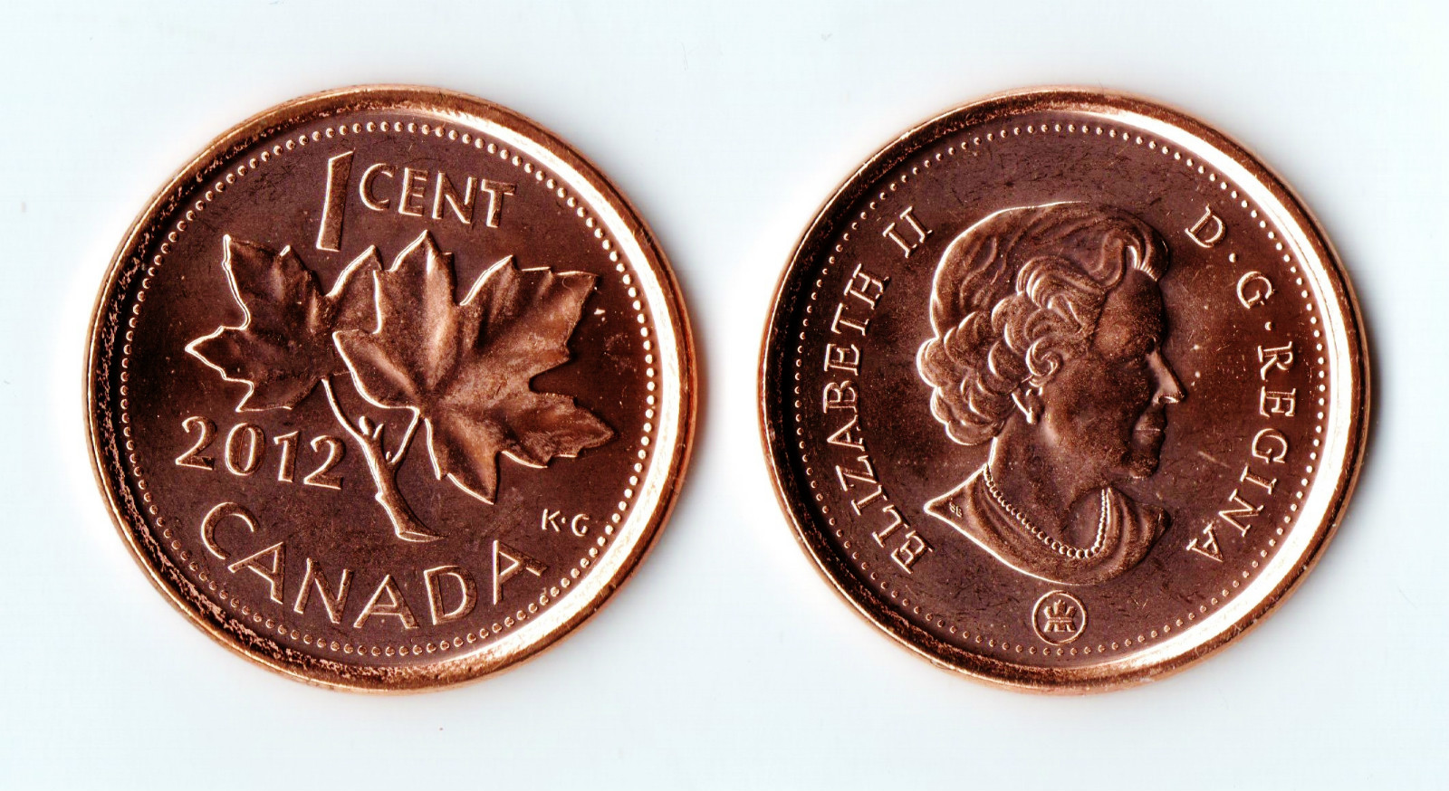 NON-MAGNETIC 2012 Canadian Last Ever 1c One Cent Coin ~ UNC CANADA ~ MINT