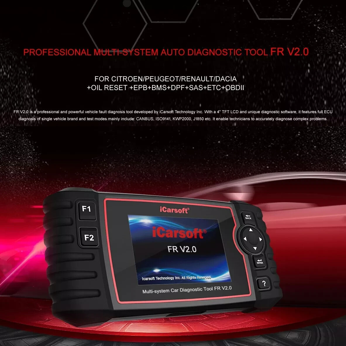 iCarsoft MB V2.0 - For SMART (MB) Professional Diagnostic Tool - Official Outlet