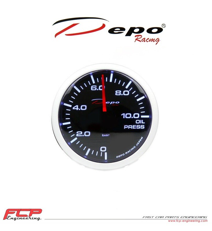 DEPO RACING DIGITAL OIL PRESSURE PEAK GAUGE/ÖLDRUCK ANZEIGE 0-10 BAR PK-WA5227B