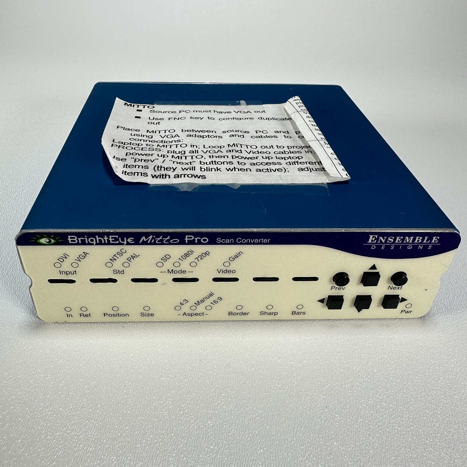 Ensemble Designs BrightEye Mitto Pro BEM-3 HD / SD Scan Converter - Unit Only