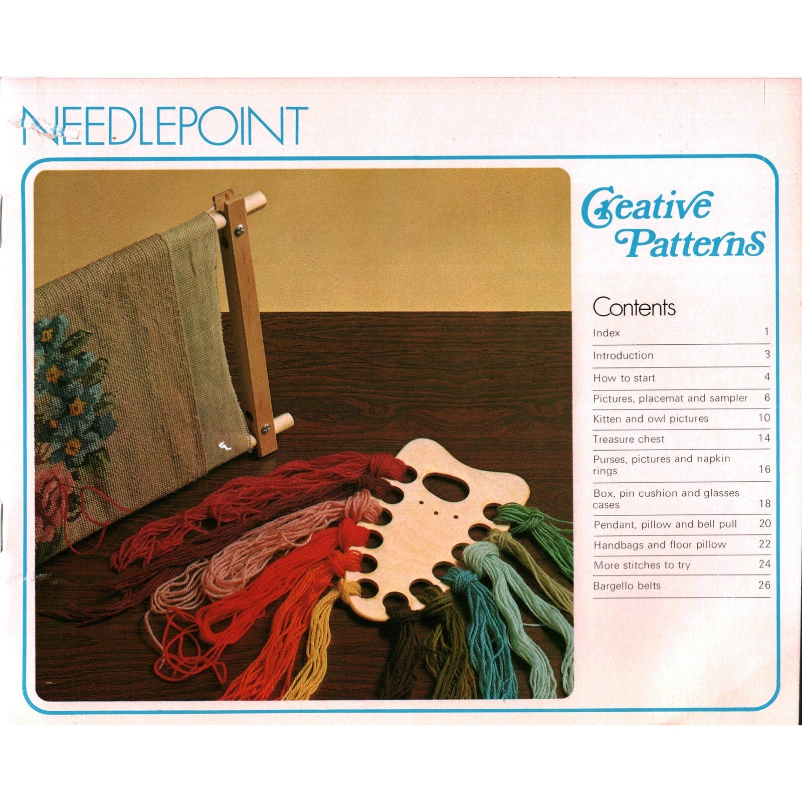 Vintage Creative Patterns Needlepoint Instruction Booklet Stitch Projects Guide