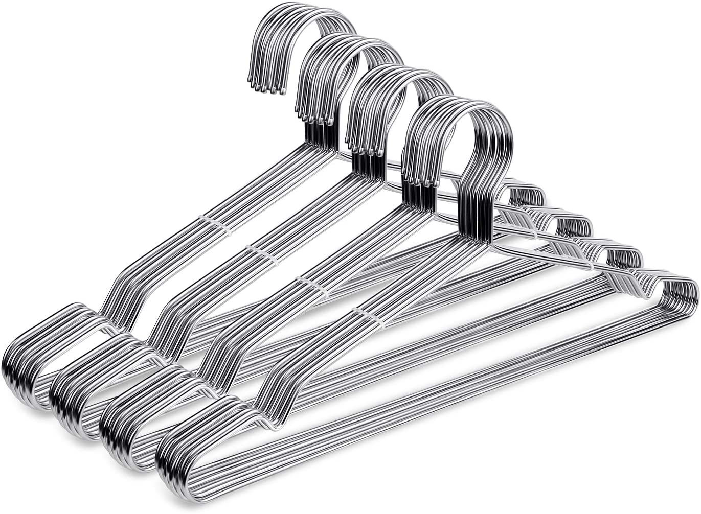 Wire Coat Hangers 40 Pack Strong Heavy Duty Stainless Steel Metal Ultra Thin Spa