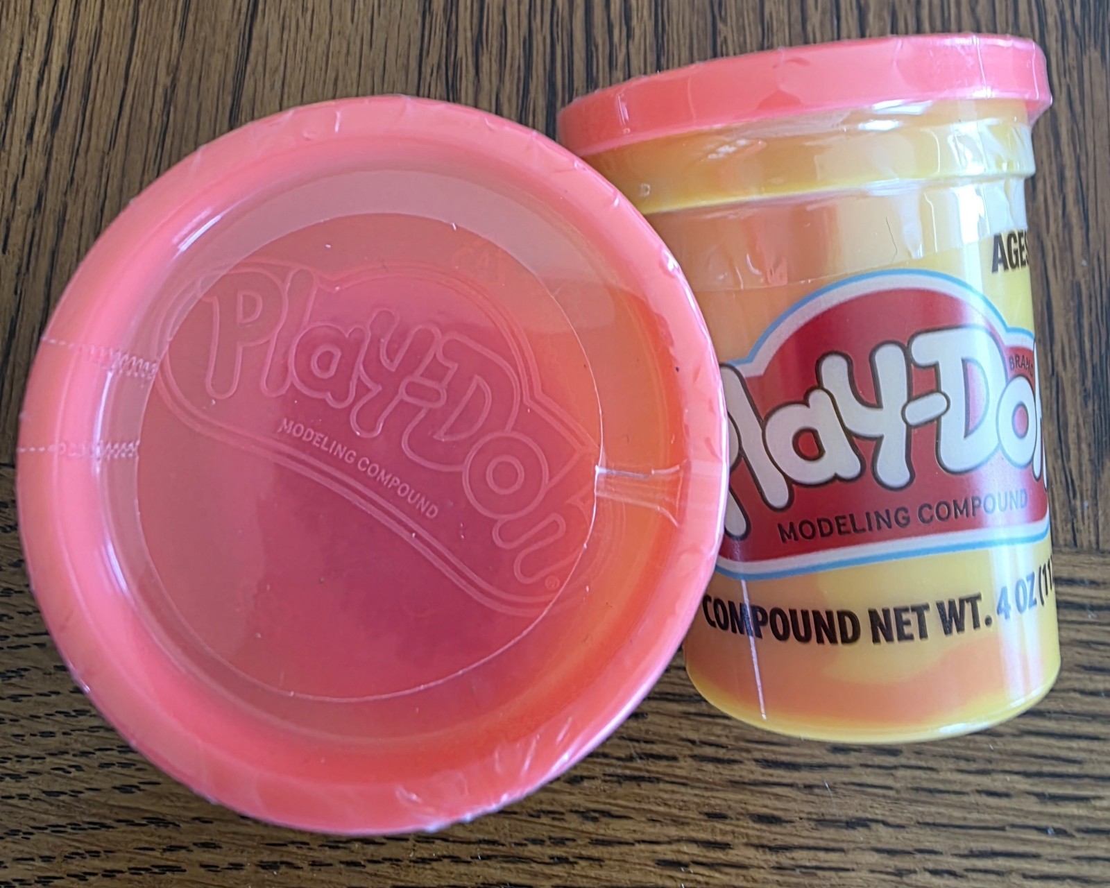 Play-Doh Modeling Compound Yellow 4oz Pink Lid 3-5 Years Age 3-4 4-7