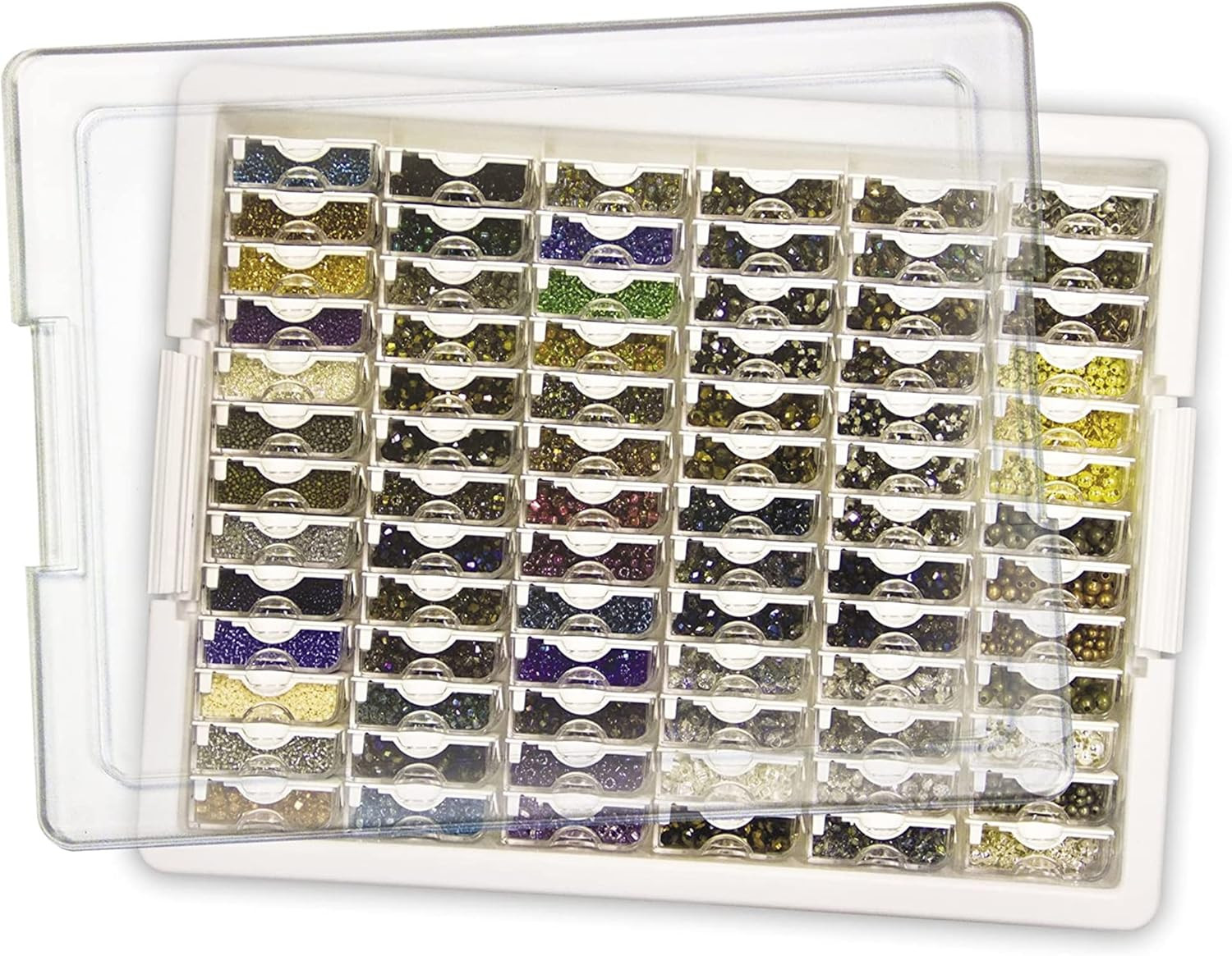 Elizabeth Ward 82 Piece Stackable Bead Storage Containers with Lid for Art Supp