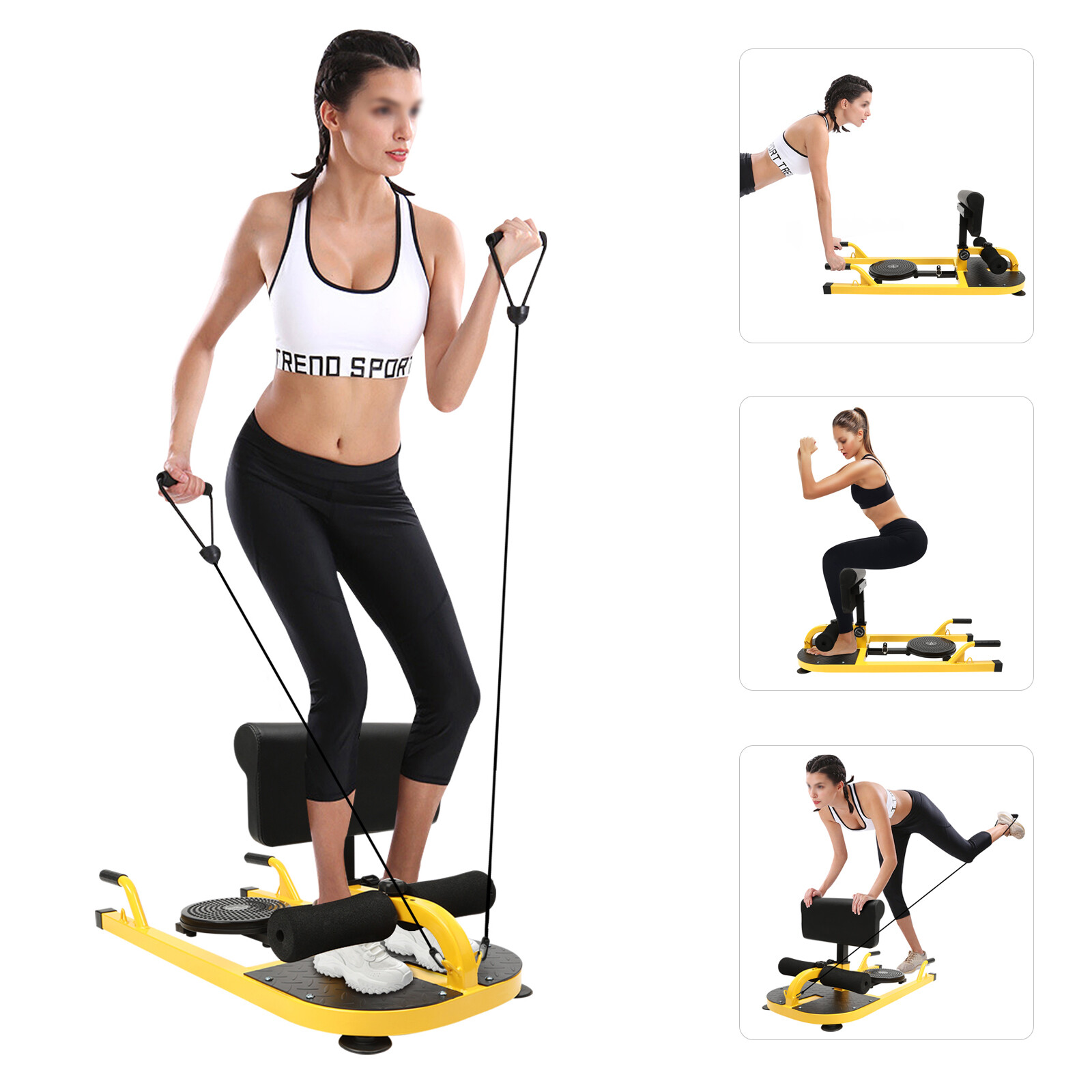 Multifunction Sissy Squat Machine Hip Thrt Machine Sit up Exercise Set U-shape