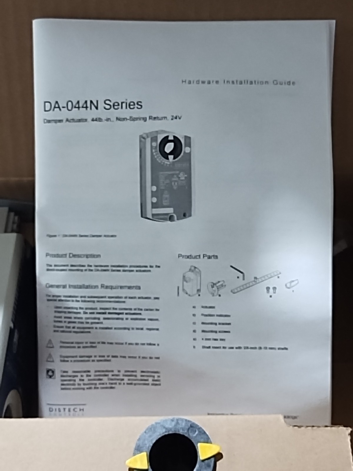 DISTECH CONTROLS ~ Damper Actuator ~ DA-044N024FXXXT ~ New