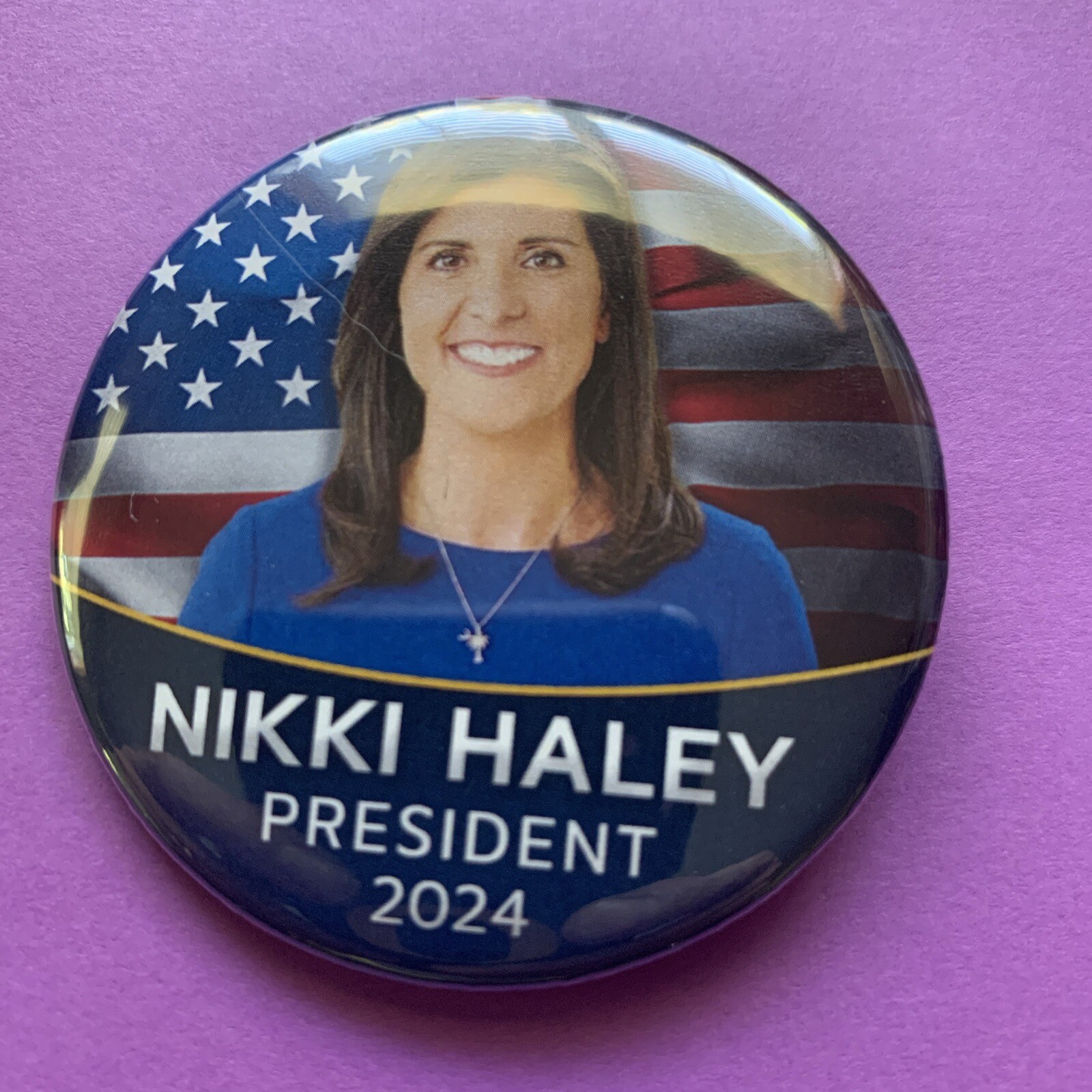 2024 Nikki Haley President Political Campaign Pinback Button