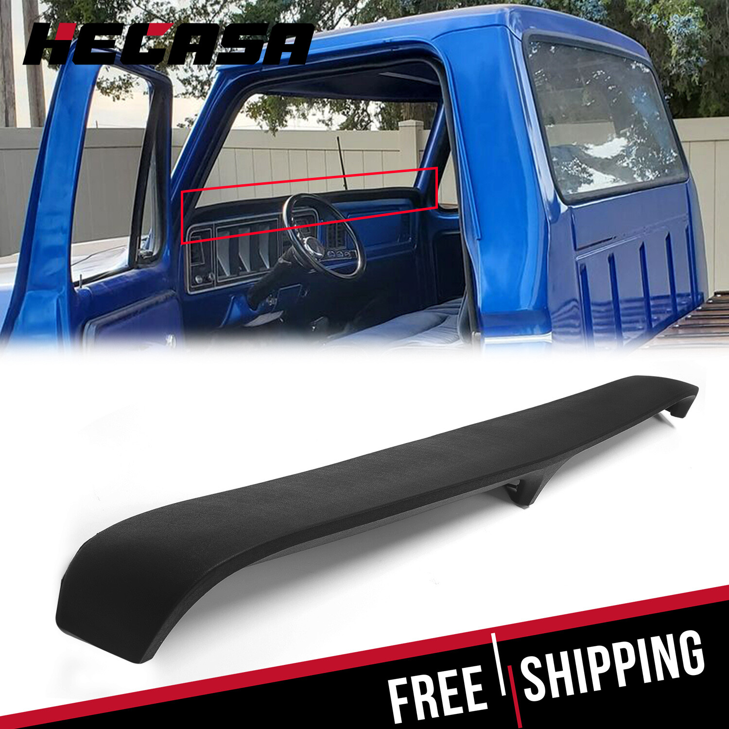 HECASA Hard Dash Pad Dash Board Cover For 1973-79 Ford Truck F100 F150 F250 F350