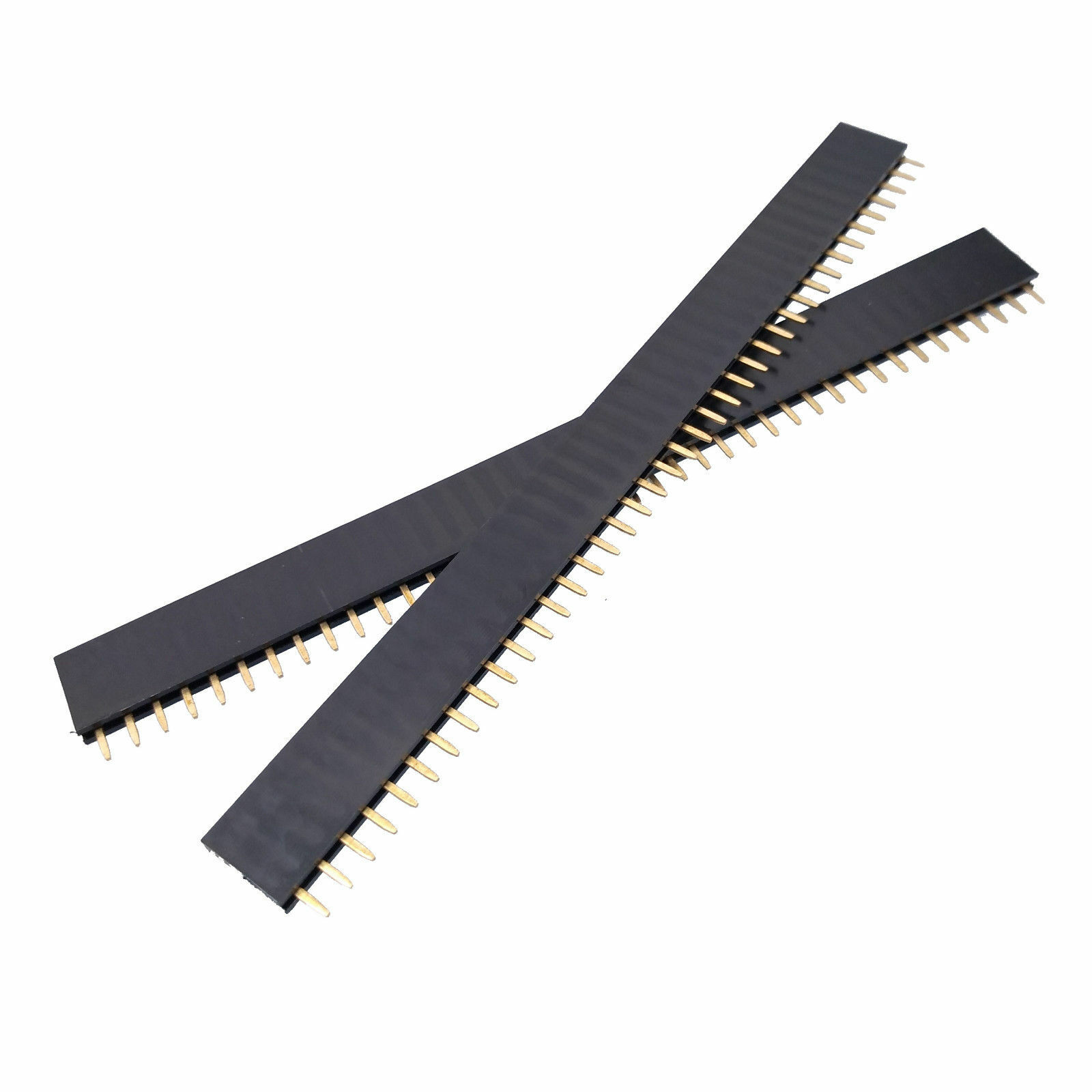 40-Socket Female Header 0.1" 2.54mm PCB Strip Connectors 10/20/40/80 Piece Packs