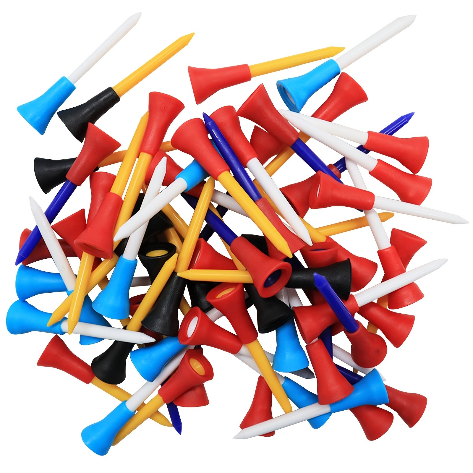 Golf Tees Plastic Unbreakable 3 1/4 2 3/4 2 1/8 inch Value 200 Pack Cushion Top