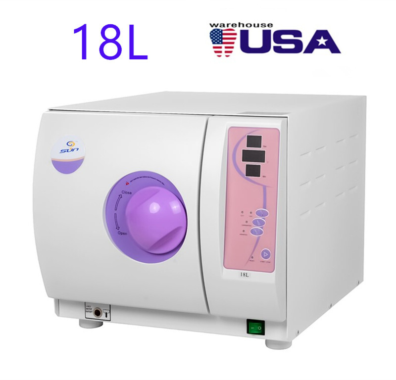 18L Autoclave Dental Medical Automatic High Pressure Steam Sterilizer SUN18-I US