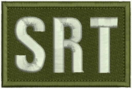 SRT EMBROIDERY PATCH 2 1/2X4'' VELCR@ ON BACK
