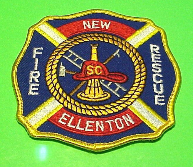 NEW ELLENTON  SOUTH CAROLINA  SC  4"  FIRE DEPT  PATCH  FREE SHIPPING!!!