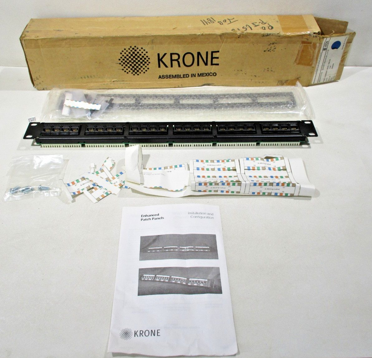 Krone 6653 1 466-24 Enhanced Category 5 48 Port 1U Patch Panel Kit