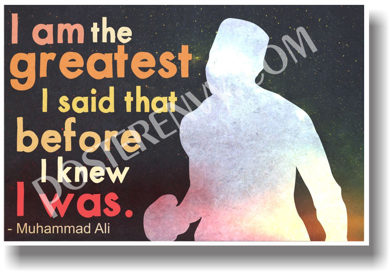 I am the Greatest - Muhammad Ali - NEW Classroom Motivational POSTER