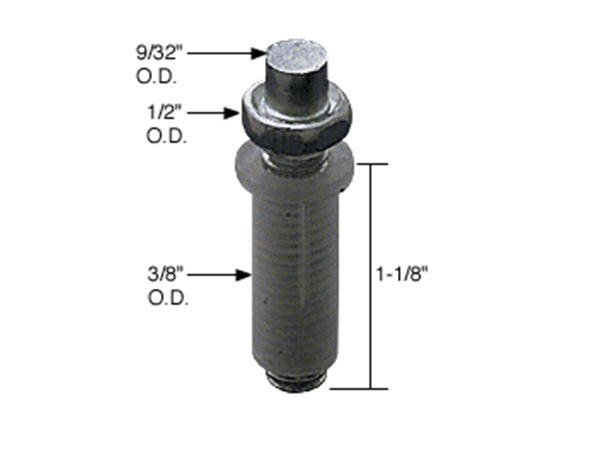 CRL Bi-Fold Door Bottom Pivot, 9/32" Diameter