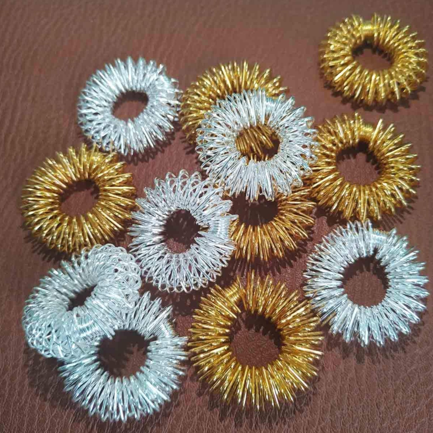 12 Packs Spiky Sensory Finger Rings ,Fidget Rings Teens & Adults Silent Stres...