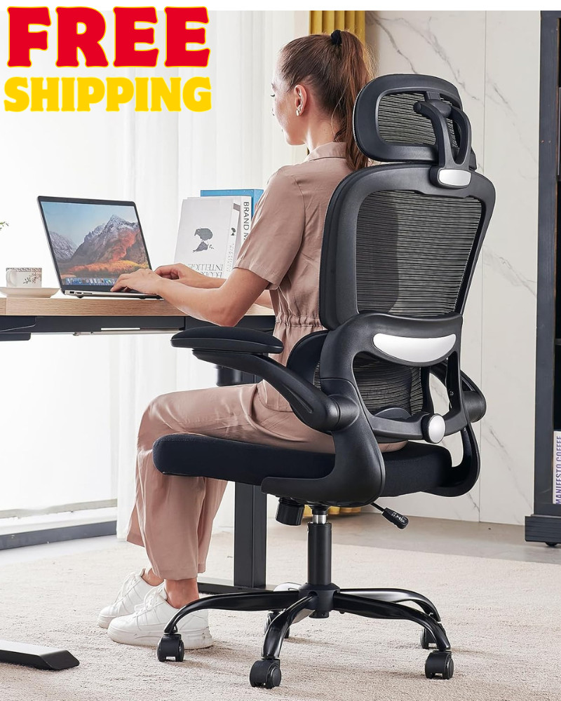 Office Chair Ergonomic Desk Chair, 330 LBS Home Mesh Office Desk Chairs with Whe