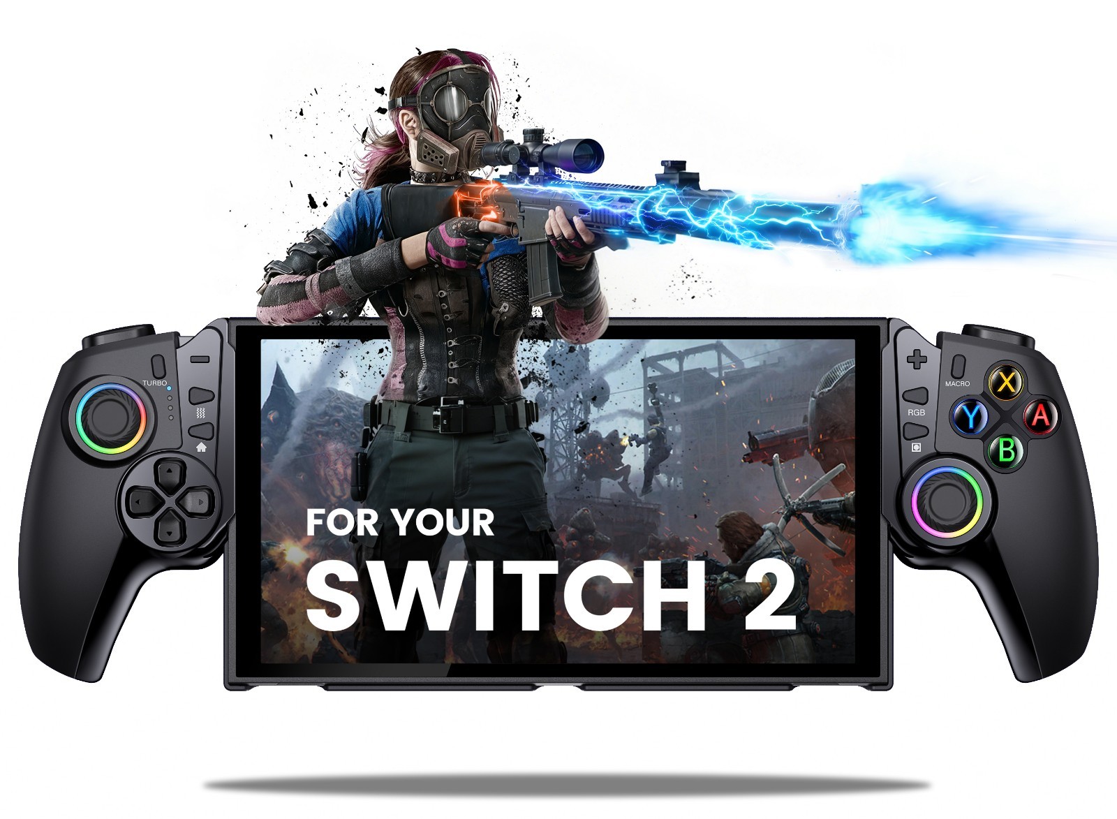 Switch Joypad Replacement to Switch 2 Pro Controller with Ergonomic Grip