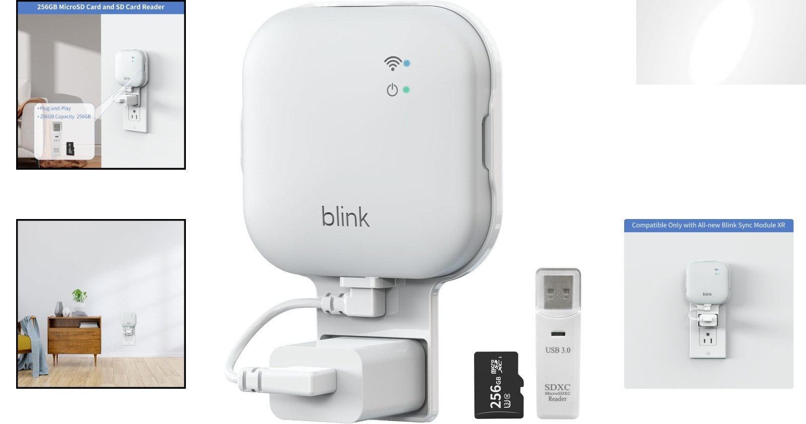 256GB Microsd Card and All-New Blink Sync Module XR Mount, No-Drilling Sync Modu