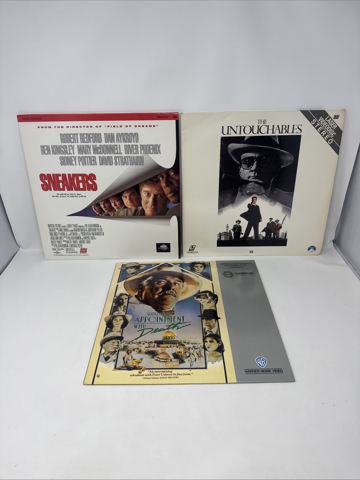 Laserdisc Lot 3 Mystery Sneakers Appointment with Death The Untouchables