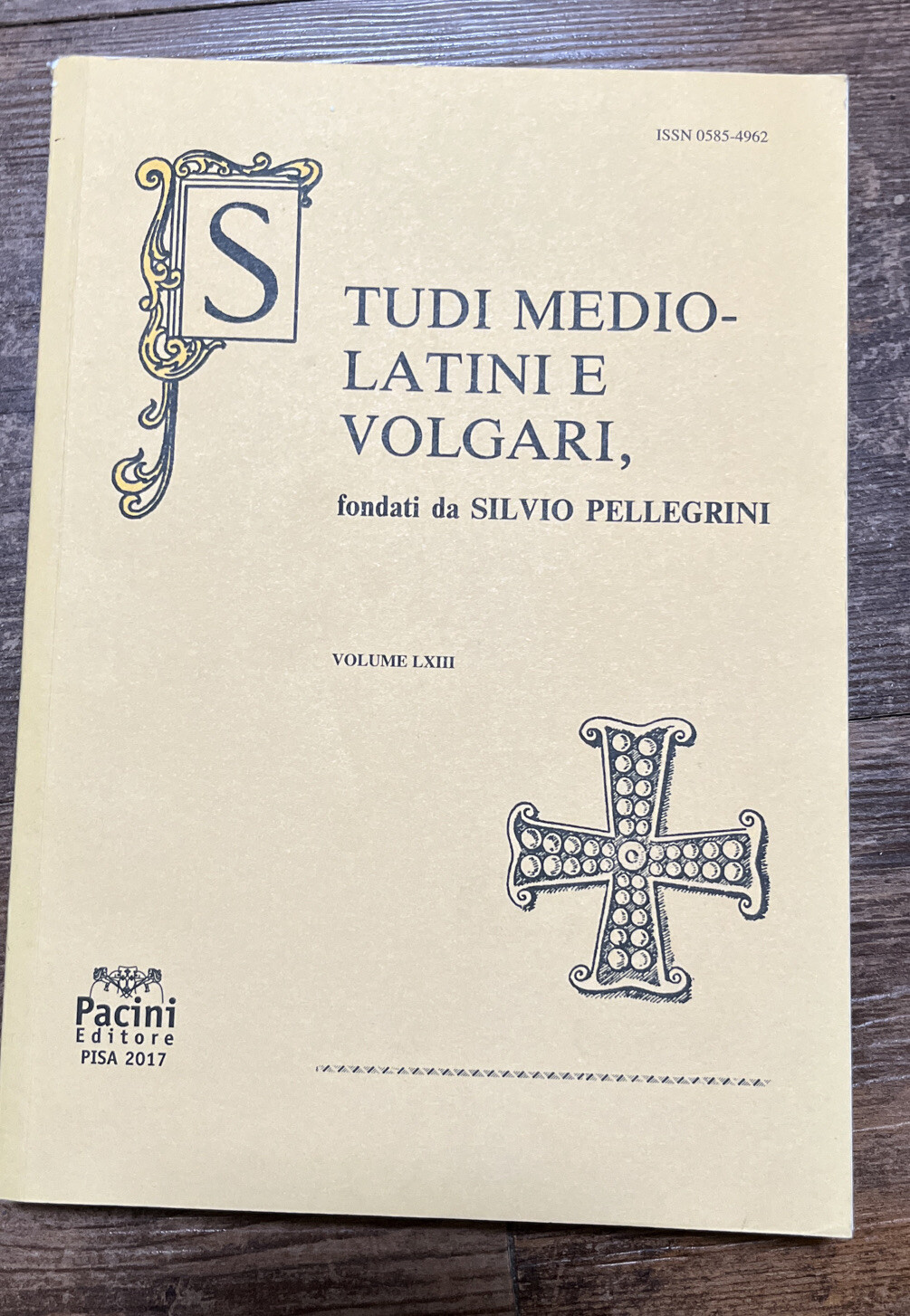 9788869957499 Studi mediolatini e volgari (2019) (Vol. LXIII) Fondati Da Silvio