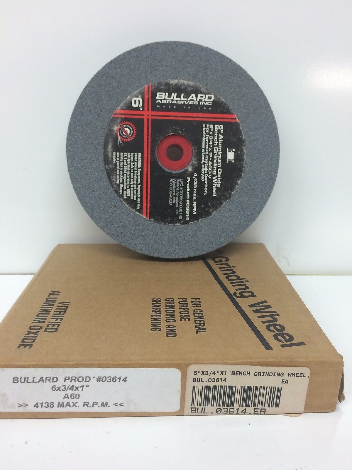6"  BENCH GRINDING WHEEL 3/4-1" BULLARD 03614 (LL1474)