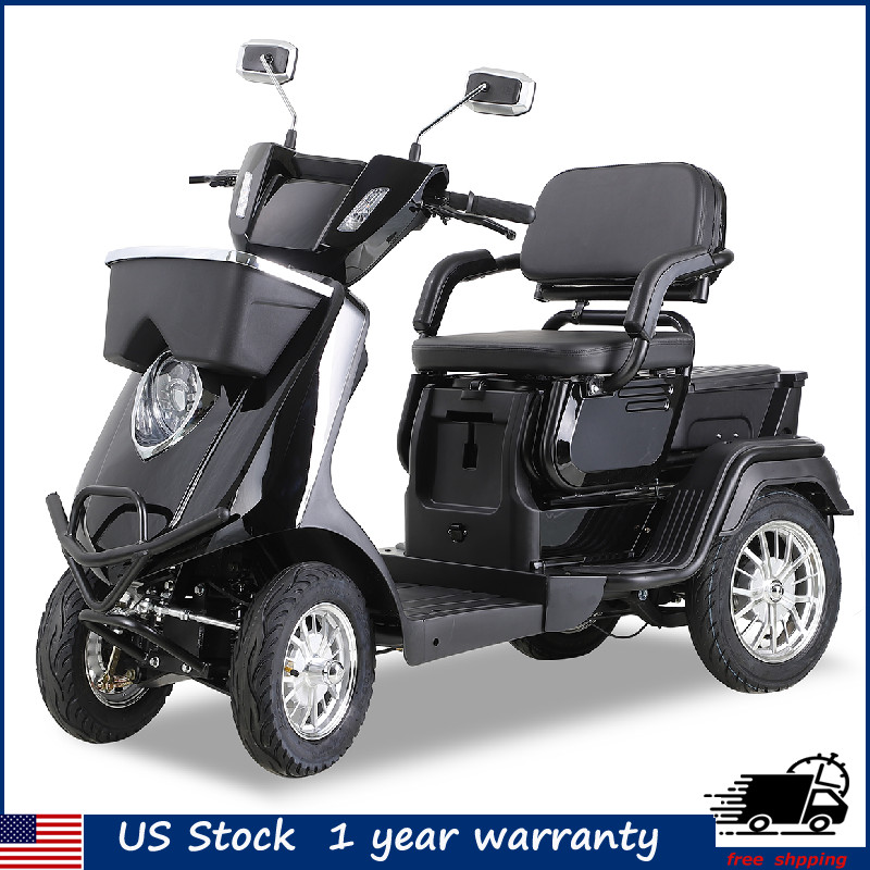 Heavy Duty 4 Wheel 2-Seat Mobility Scooters 1000W 60V20A for Senior&Adult 500lbs